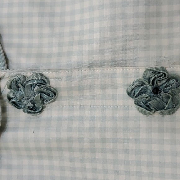 Noviello-Bloom Green/White Checked 100% Silk Vintage Jacket, Size 10. - Picture 14 of 16